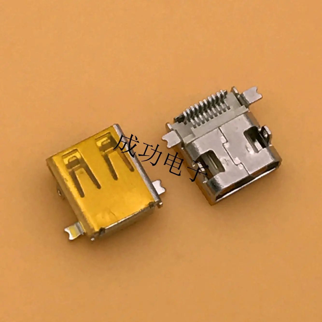For HDMI D type high definition data mother seat 19P front plug and rear paste type matte surface temperature resistant