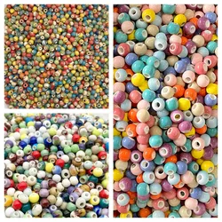 6# 8# Candy Color Leopard Gradient Ceramic Loose Beads Mixed DIY Bag Handmade Materials #TMT01