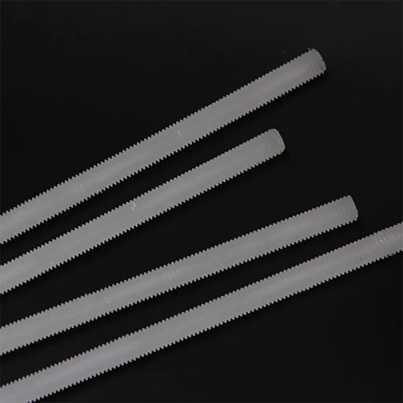 Plastic Nylon Bolt Threaded Rods Bars Studding M4 M5 M6 M8 M10 M12 M16 M20 M22 M24 M27 M30 M36 M40