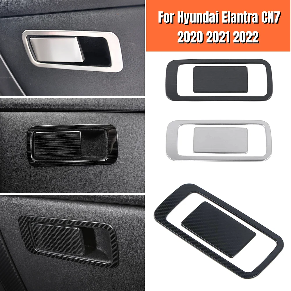 

For Hyundai Elantra CN7 2020-2022 Stainless Accessories Car glove storage box lock switch trim cover decoration handle frame