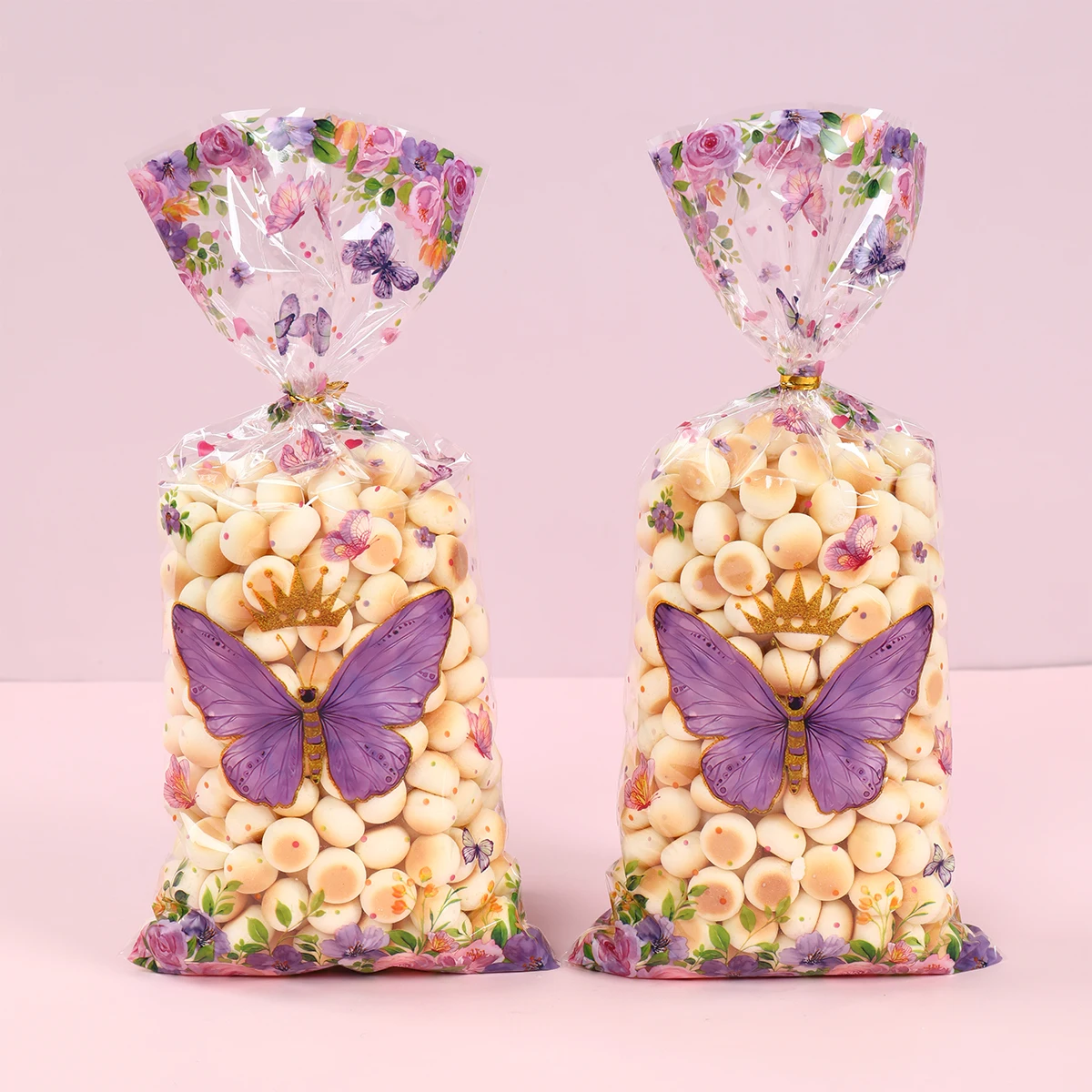 50pcs Butterfly Candy Bags Gift Packing Bags Birthday Party Decor Kids Gift Bag for Guest Girl Birthday Supplies Baby Shower