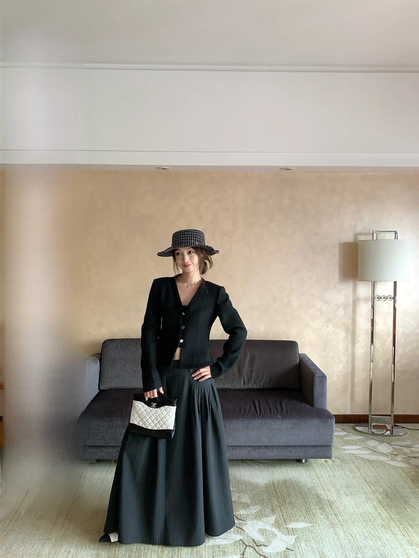 

Юбка-парусинка в клетку для студенток-художниц Bankelili, длинная женская юбка из полиэфирного волокна, приталенная, на молнии...