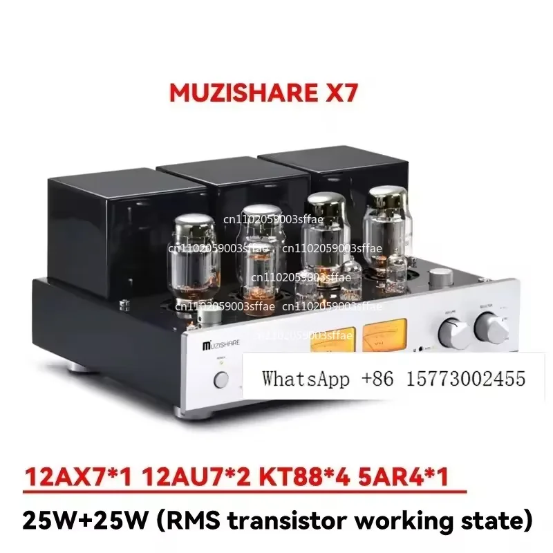 2025 Hot-sell X7 Tubular Power Amplifier with Remote Tuning Function,delayed and Balanced Tusing 12AX7 * 1.12AU7 * 2.