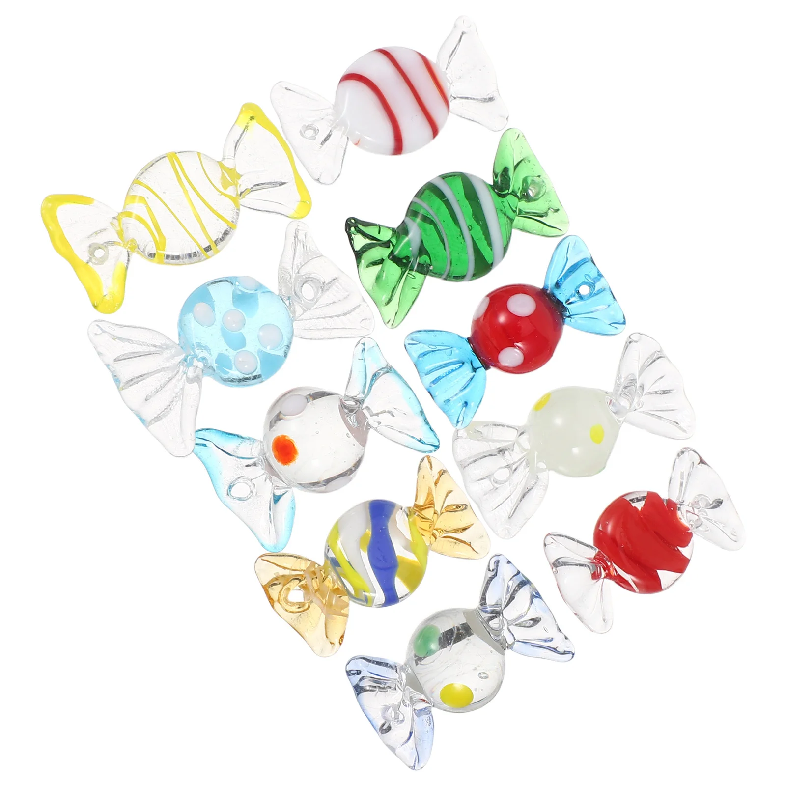 

20Pcs Vintage Glass Candy Handmade Murano Style Wedding Candy Event Decoration Sweet Baubles Decor