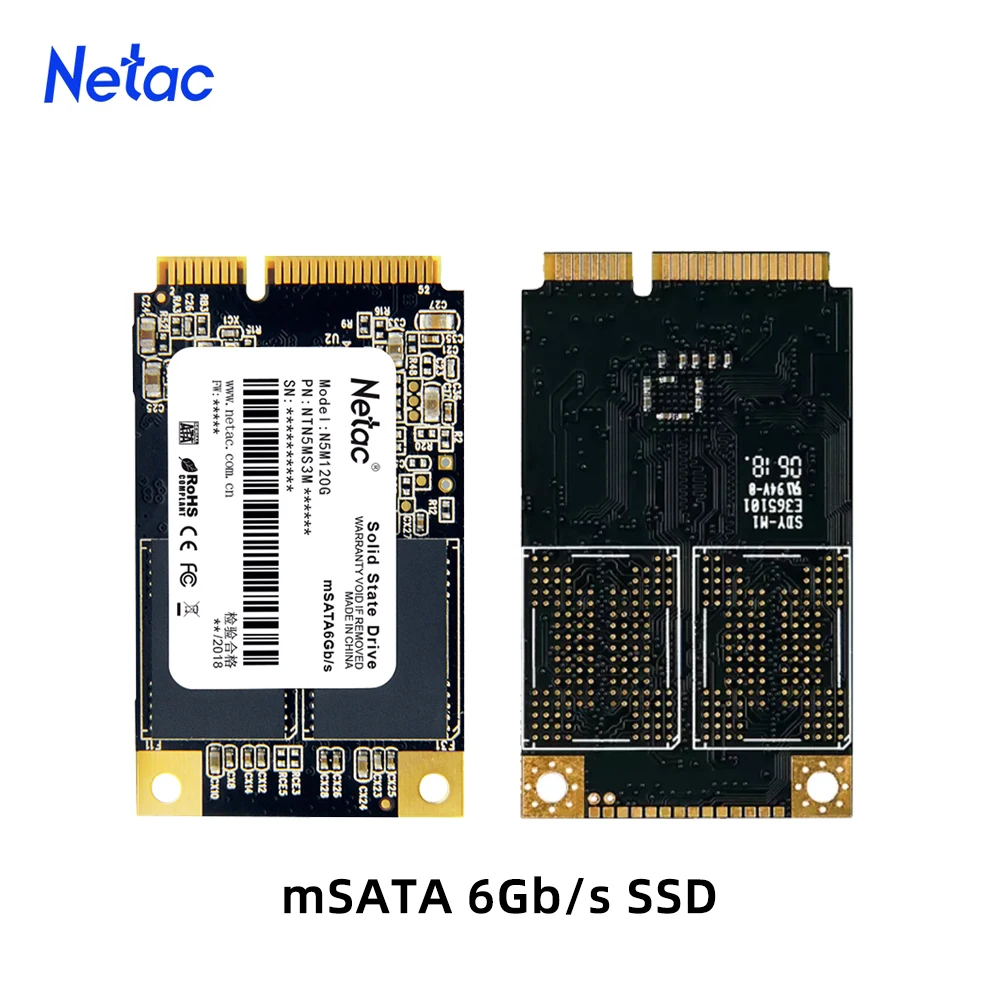 Netac 노트북 컴퓨터용 내장 SSD 하드 드라이브, SATA3 SSD, mSATA M.2 2280 HDD, 120GB, 240GB, 480GB, 960GB