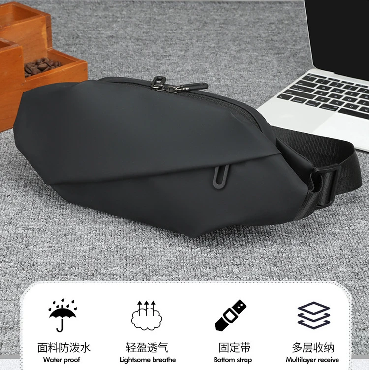 Herren Minimalistische Outdoor-Sport-Lauf-Jogging-Hüfttasche Wasserdichte Fanny Pack Stilvolle Crossbody-Gürteltasche Hüfttasche für Männer – Detail 1