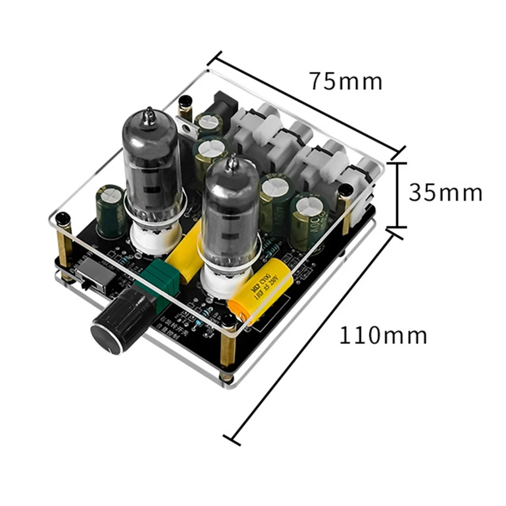 DC12-16V 6K4 หลอด Preamplifier เครื่องขยายเสียงหลอด HiFi Preamp Bile บัฟเฟอร์เสียง Amp ลําโพงเครื่องขยายเสียงโฮมเธียเตอร์ DIY