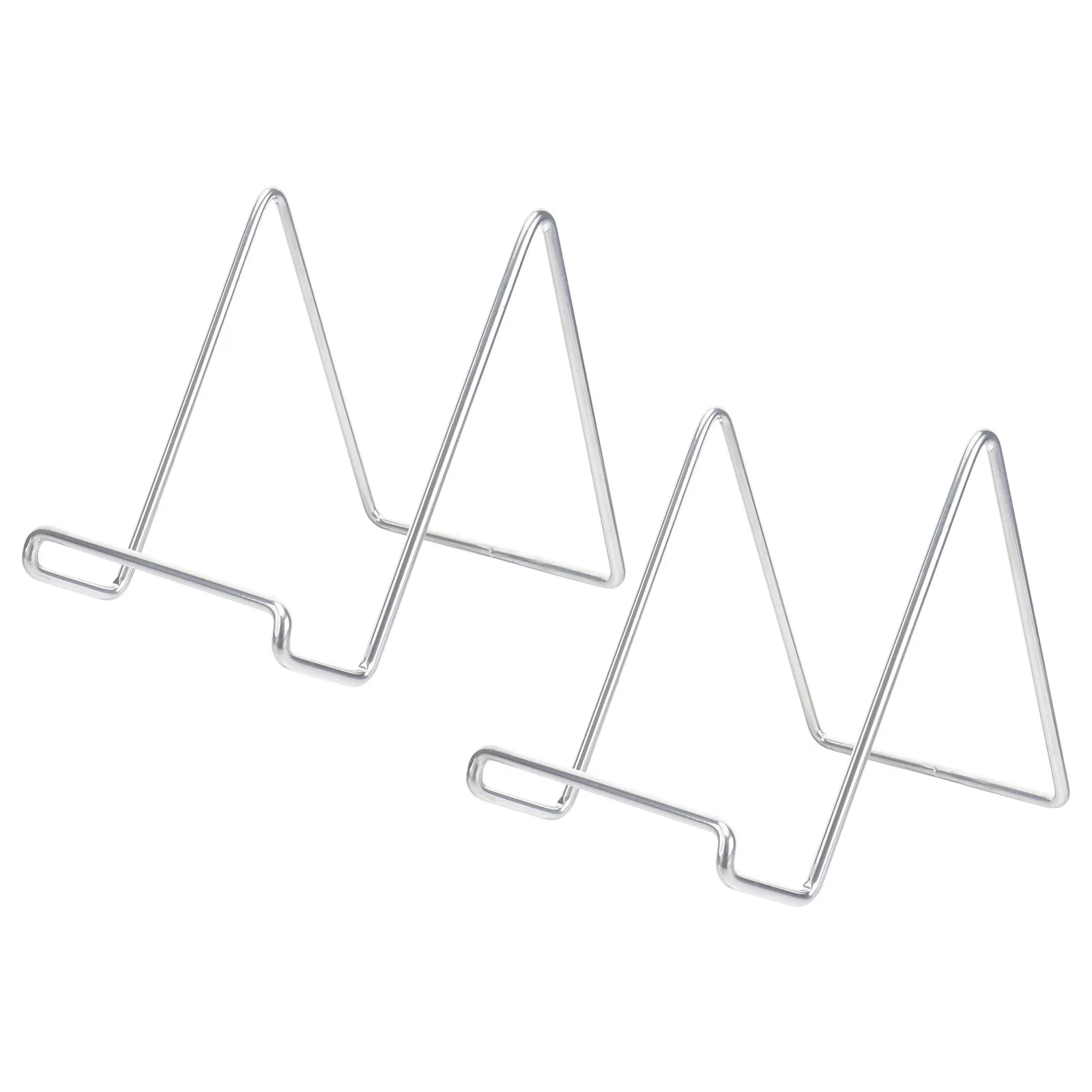 2Pcs Metal Showing Stand Sturdy Wear Resistant Desktop Display Bracket for Photos Magazines Books Home Office Wedding