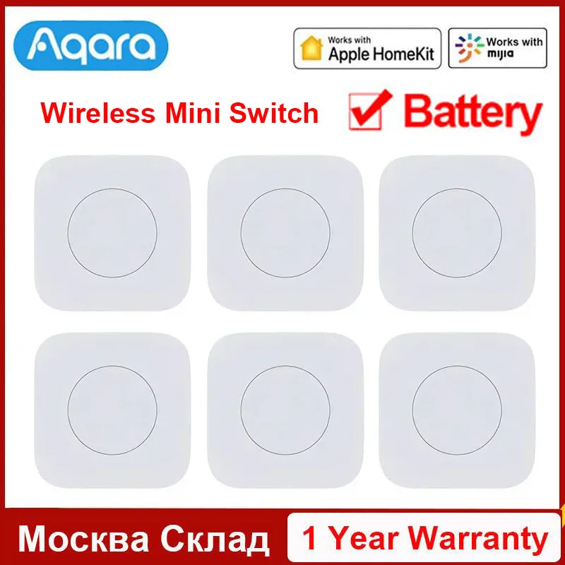 Aqara Wireless Mini Switch ZigBee APP Remote Control 3 Ways Smart Home Emergency Button Door Bell Work With Gateway And Homekit