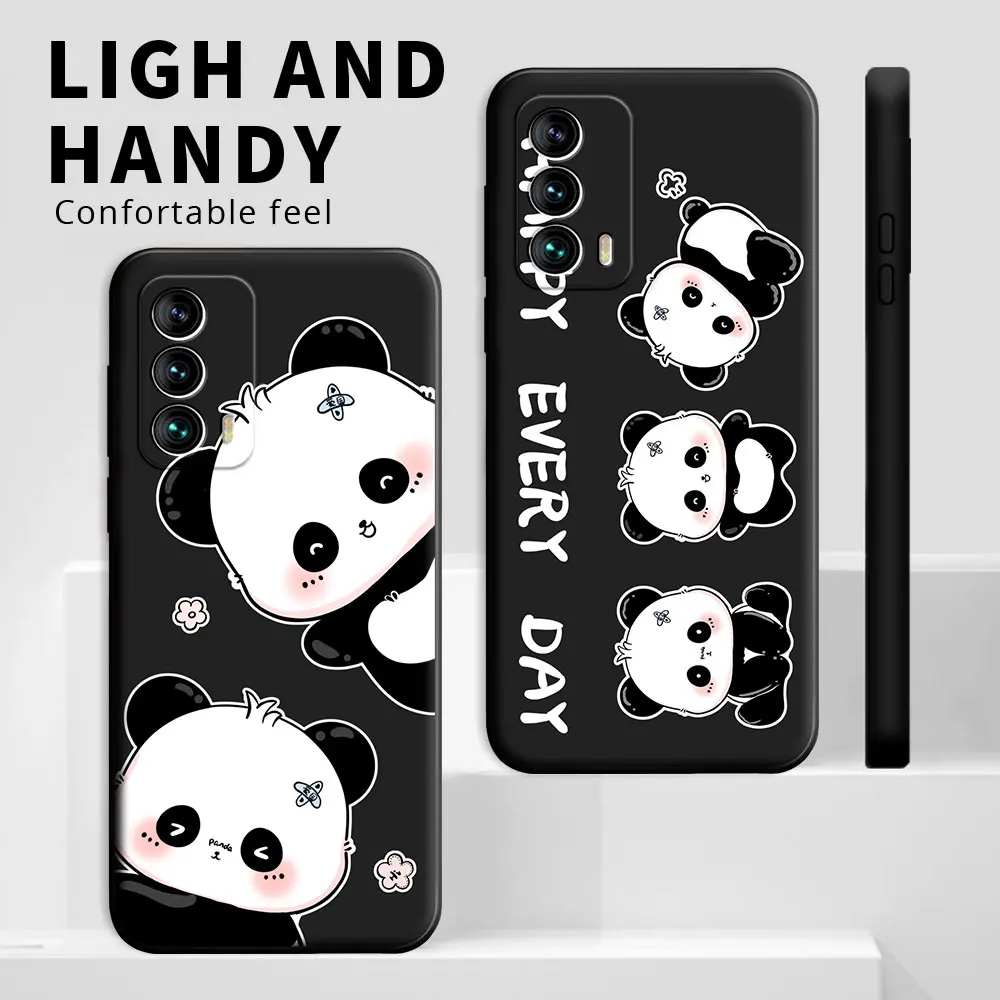 For Zenfone 9 Case Zenfone 10 Cartoon Panda Flower Couple Shockproof Silicone Soft Phone Case For Asus Zenfone9 Cute Back Cover