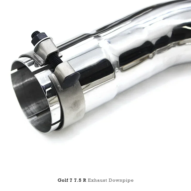 Section High flow Pipes branch downpipe Exhaust Pipe with for VW golf MK7/7.5 R/R20 2.0T