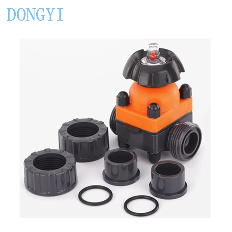 UPVC Diaphragm Valve DN65 DN80 Pipe ID 75mm 90mm