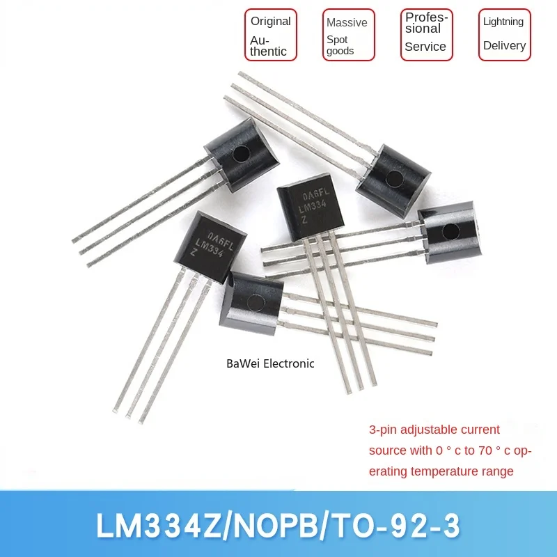 Original LM334Z/NOPB TO-92-3 adjustable current source chip (5PCS)