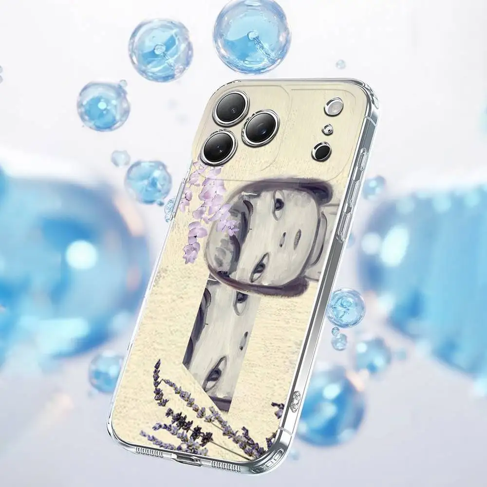 Чехол для телефона Y-Yoshimoto Nara Girl ART для iPhone 17,16,15,14,13,12,11 Plus,Pro,Max,Plus,E,SE4,Air,Mini Transparent