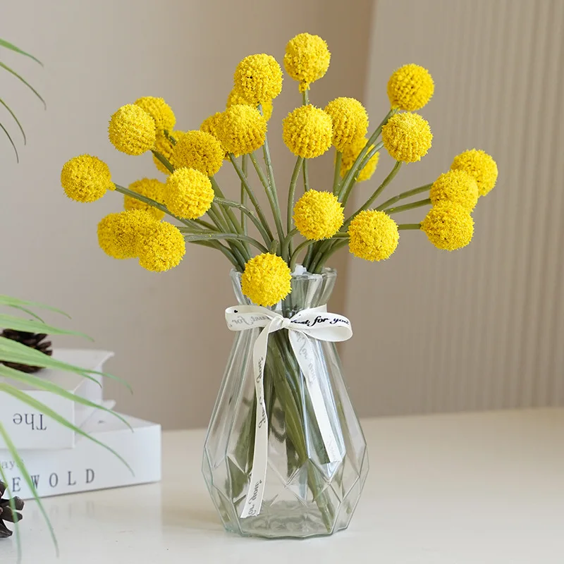 Simulation Flower Table Tennis Chrysanthemum Artificial Dandelion Wedding Home Decoration Desktop Ornament Props