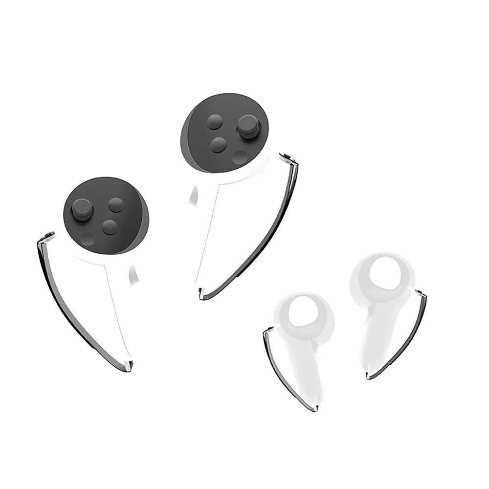 1 paio custodia protettiva in silicone con corda antiscivolo custodia per controller VR copertura maniglia per accessori VR Oculus Quest 3