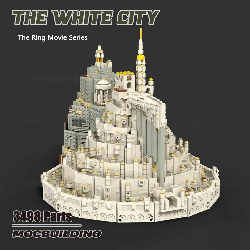 The White City Rings Movie Scene MOC Building Blocks Collection Technology Bricks Creative Display Model Toys Xmas Gifts