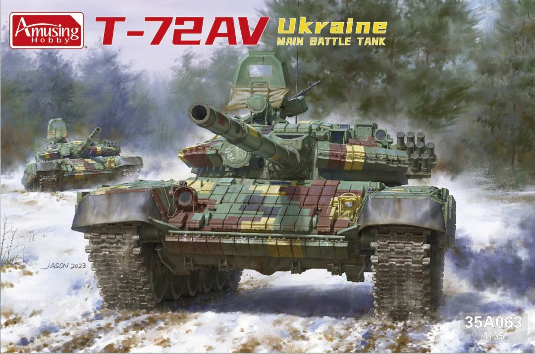 Amusing Hobby Plastic Scale Model building  Kit 35A063 DIy Toy Hobby  Ukrainian T-72AV main battle tank 1/35