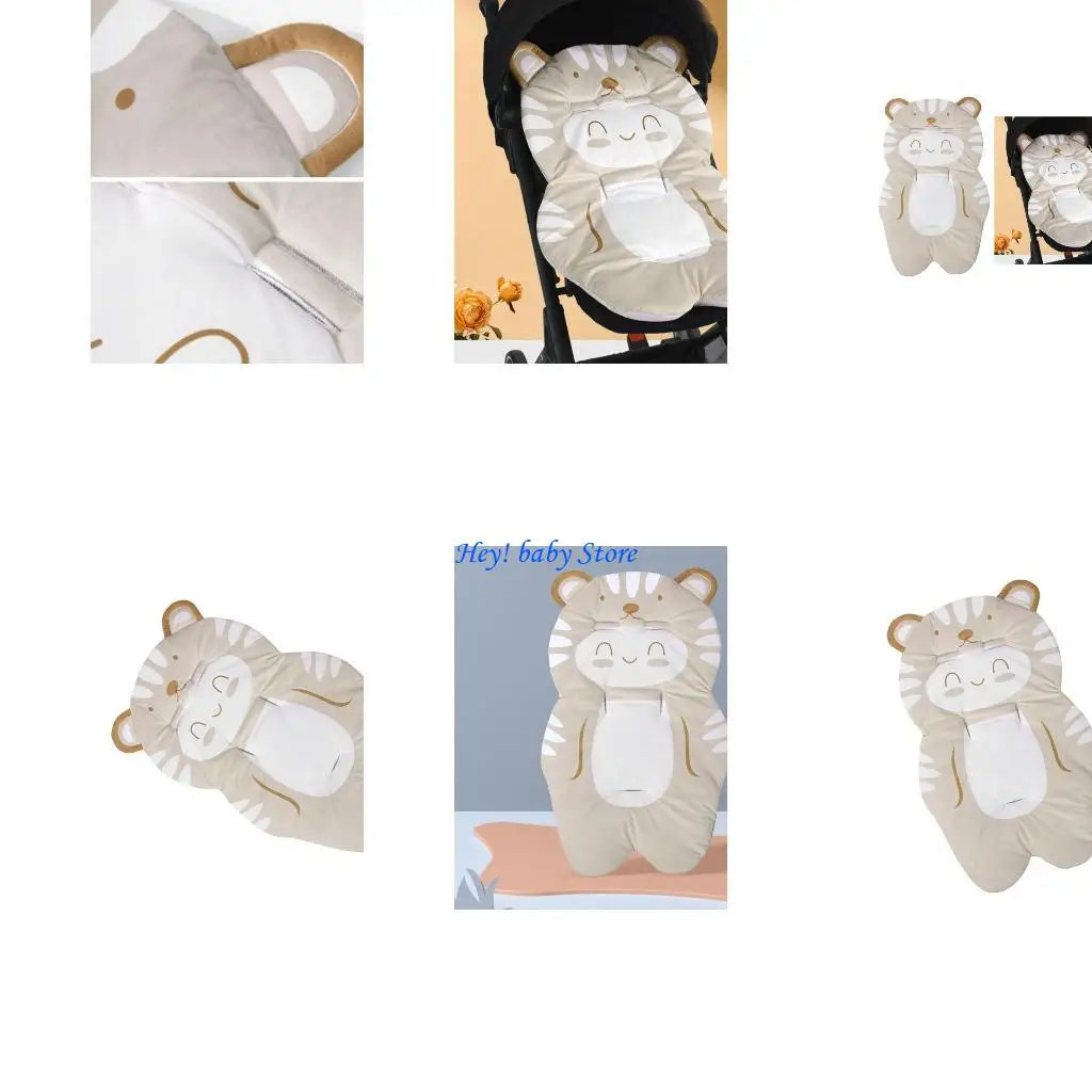 

Q1FE Cartoon Girl Baby Stroller Cushion Soft Comfortable Infant Car Pad Toddlers Cart Mat for Dinning Chairs Pushchairs