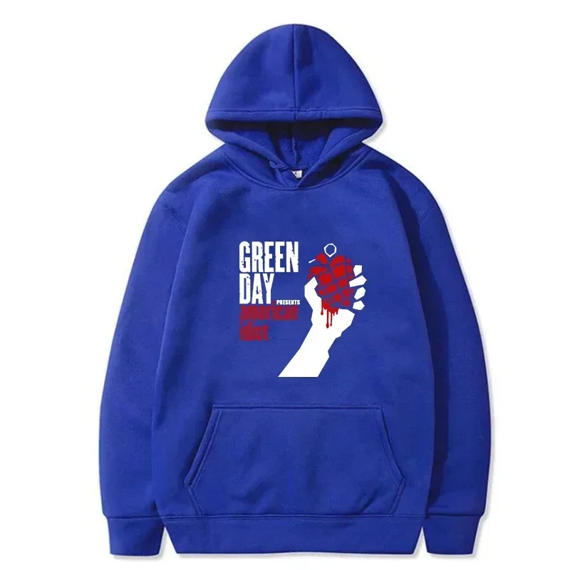 Felpa con cappuccio da uomo Verde Diurno stampato Girocollo Felpa con cappuccio casual alla moda da uomo Felpa con cappuccio comoda da uomo ampia Vestibilità quotidiana