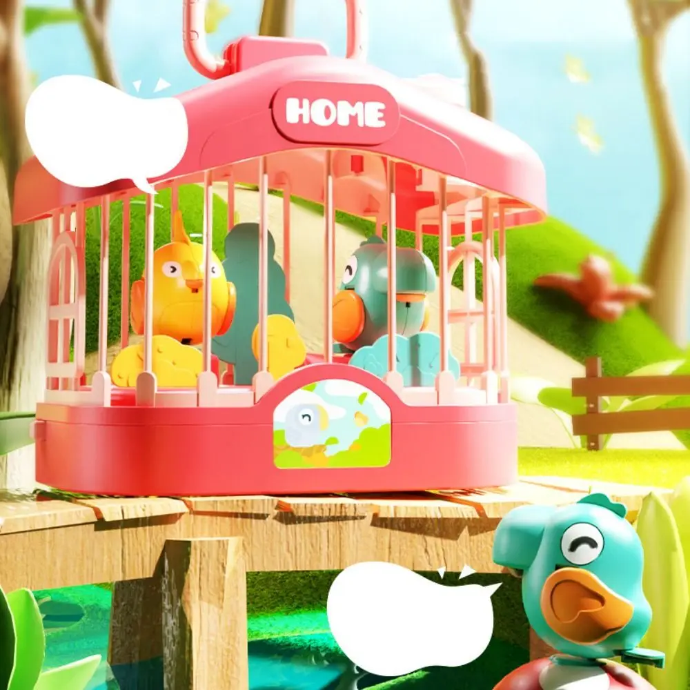 Learn To Speak Chirping Bird Cage Toy Light Sound Design Kids Voice-Activated Birdcage Pet Voice Controlled Induction