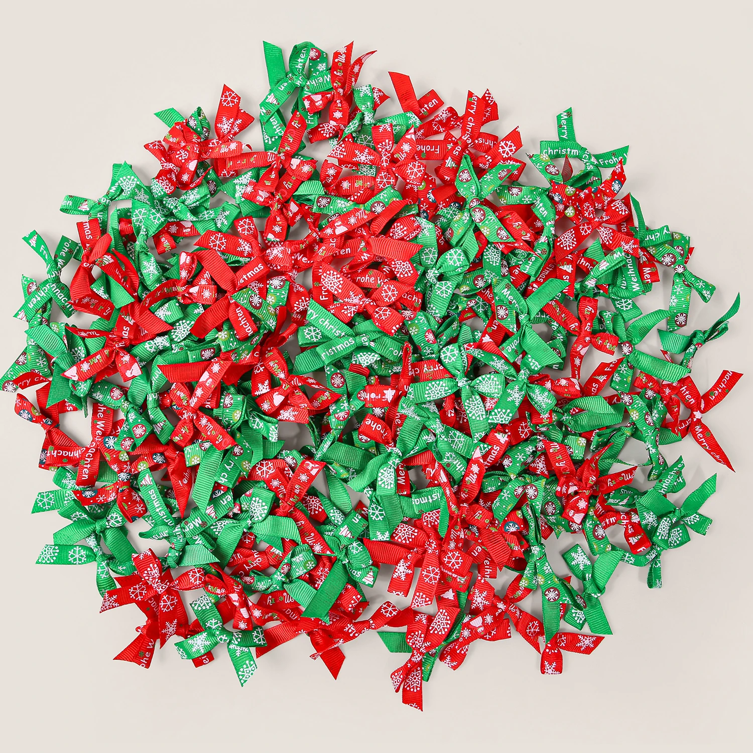 

100/200 шт., мини-бантик с принтом снежинки, аксессуары для DIY, рождественская подарочная коробка, сумка, одежда, нижнее белье, шляпа, декор, аксессуары