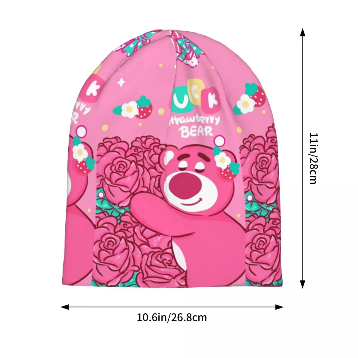 かわいいかわいいイチゴクマスカリービーニー帽子漫画おもちゃロッツォ夏男性女性ストリートキャップ暖かいデュアルユースボンネット帽子