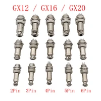 10 Uds GX12 GX16 GX20 2/3/4/5/6 pines enchufe de aviación conector de enchufe macho hembra Panel montaje de Metal tipo de soldadura Circular