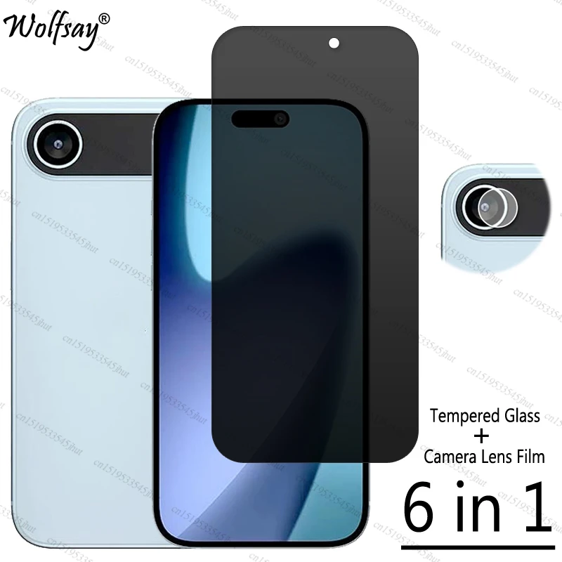 Защитная пленка для экрана для iPhone 17, противошпионское закаленное стекло для iPhone 17 Pro Max 17, стекло для воздушной камеры для iPhone 17, воздушное стекло
