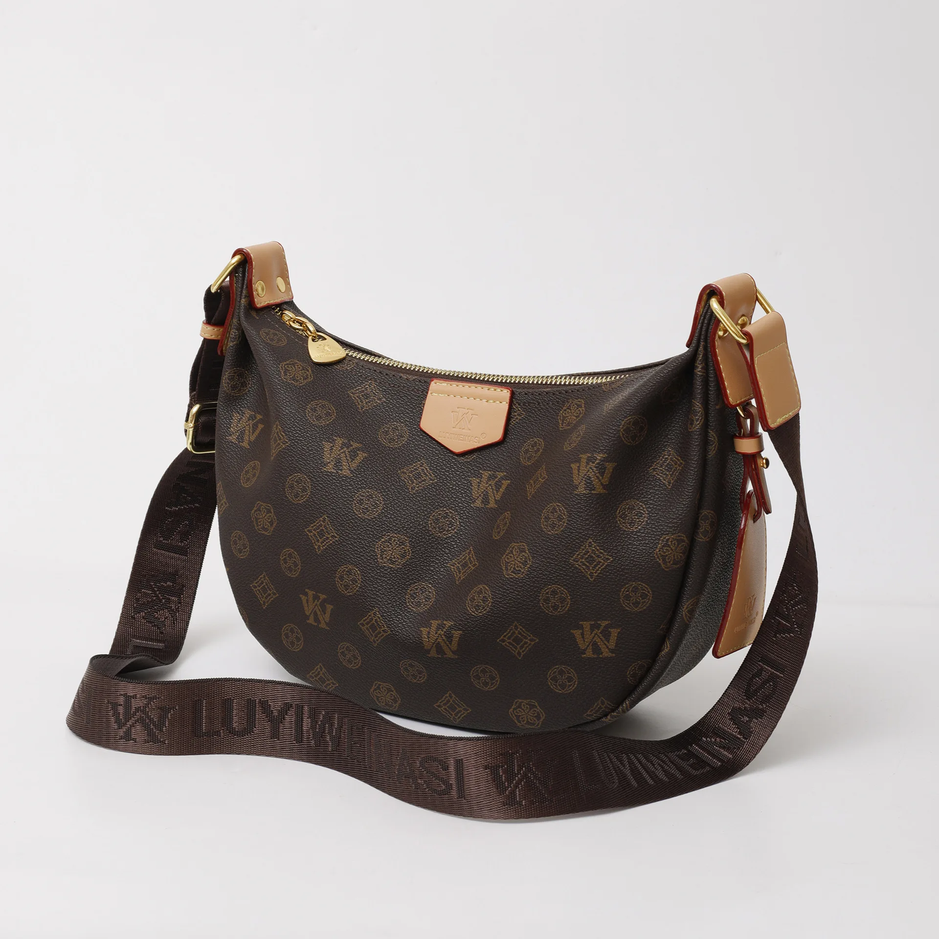 กระเป๋าโท้ททรงพระจันทร์เสี้ยว 2025, กระเป๋าทรงเกี๊ยวสุดหรูสำหรับผู้หญิง, กระเป๋าสะพายไหล่ทรงครอสบอดี้ขนาดใหญ่, กระเป๋าแบบมินิมอลใช้ได้ทั้งกลางวันและกลางคืน, กระเป๋าสะพายแบบมีเท็กซ์เจอร์