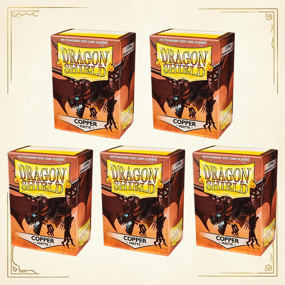 Fundas Protectoras para Tarjetas Dragon Shield Classic Copper Matte - 100 Unidades, Tamaño Estándar