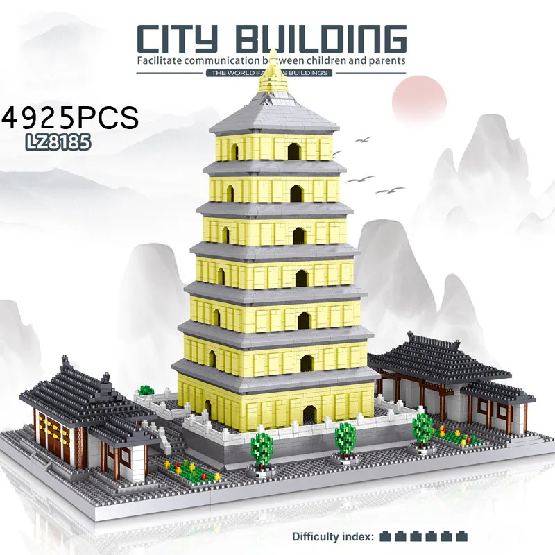 

World Famous China Historical Architecture Micro Diamond Block Dayan Pagoda Brick Nanobrick Toys Model Collection For Gifts