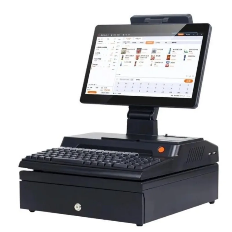 Touch Screen POS Cash Register System All in One Checkout Machine for Supermarket Convenience Store Restaurant Retail Grocery