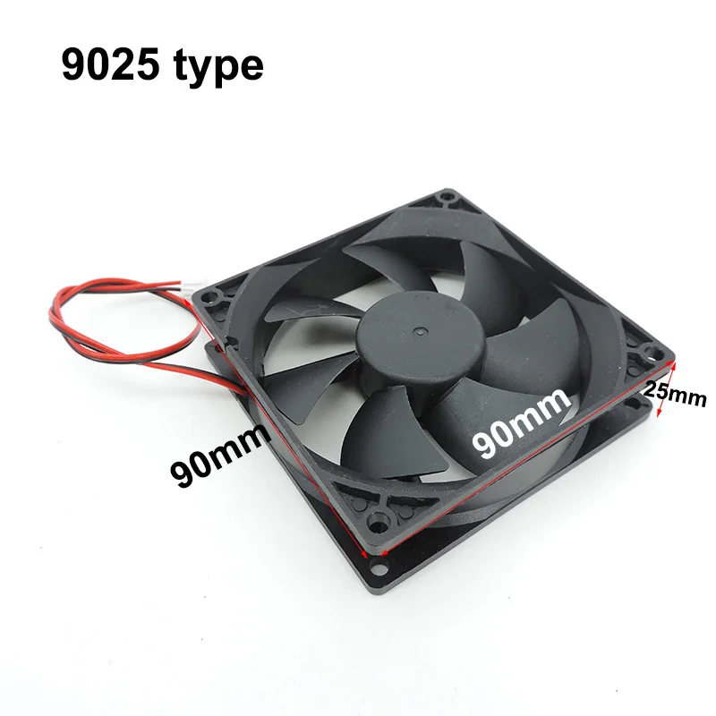 DC 5V 12V 24V 90MM 9cm 9025 for CPU Cooling Fan Sleeve Bearing 90x90x25mm Computer Case Fan 2pin wire parts PH 2.54 S1