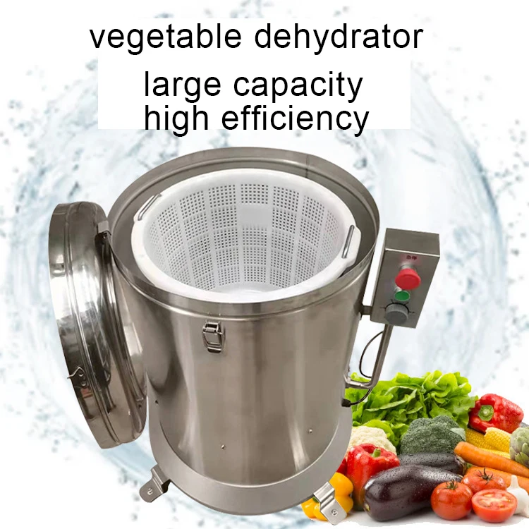 Stainless Steel Industrial Lettuce Potato Chip Vegetable Spinner Centrifugal Dehydrator For Green Leafy Vegetable