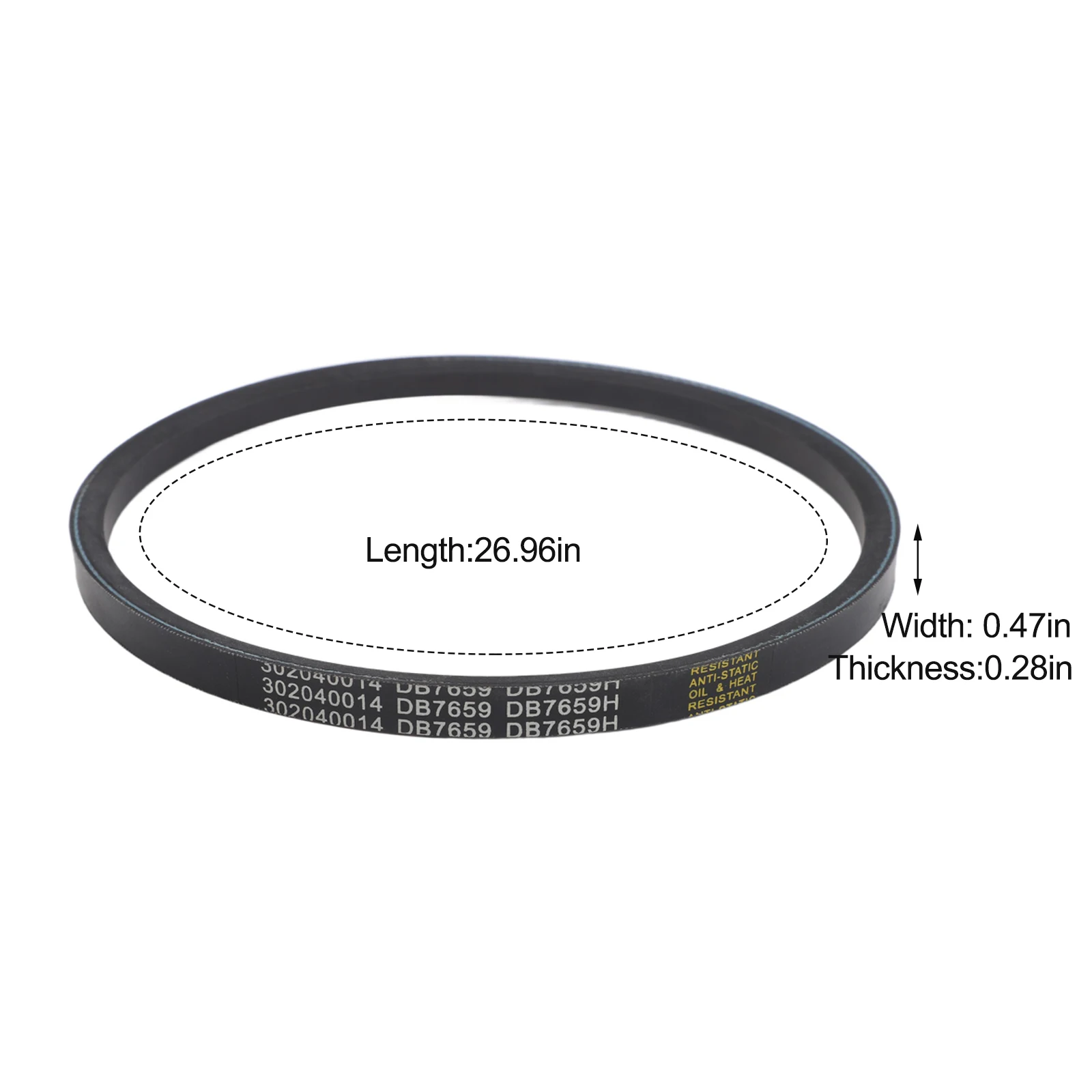 For 302040014 Snowblower Auger Belt For DB7659 DB7659H Snow Thrower Drive V-Belt Rubber Replacement Parts