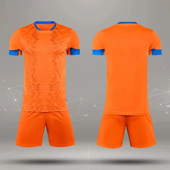 Mens Women Kids Soccer Set Short Sleeve Football Jerseys Uniforms Shirts Shorts Team Training Sport Kit Clothing Suit Breathable