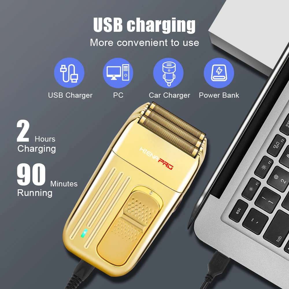 Set Pemotong Rambut Tanpa Kabel yang Ditingkatkan - Pemangkas Jenggot Profesional untuk Pria dengan Sisir Penataan Rambut T-Blade