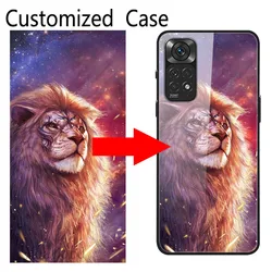 DIY Customized Glass Phone Case For Xiaomi Poco X5 Pro M5 M5S 12 Lite Redmi 12T Pro Note 12 11E Pro 10 5G 10C Personalized Cover