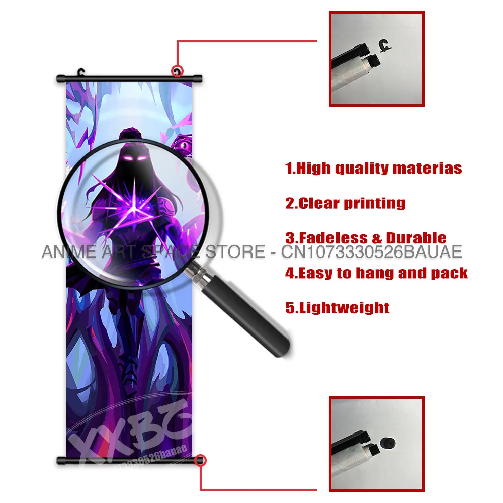 Valorant Hängendes Gemälde Neon Astra Hot Game Poster Sova Home Decor Cypher Scrolls Bild Breach Wandkunstwerk Reyna Tapete – Detail 6