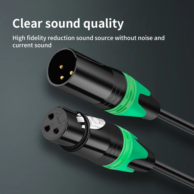 XLR Cable Karaoke Microphone Sound Cannon Cable Male to Female XLR Cable For Audio Mixer Amplifiers XLR Extension Mikrofon Cable