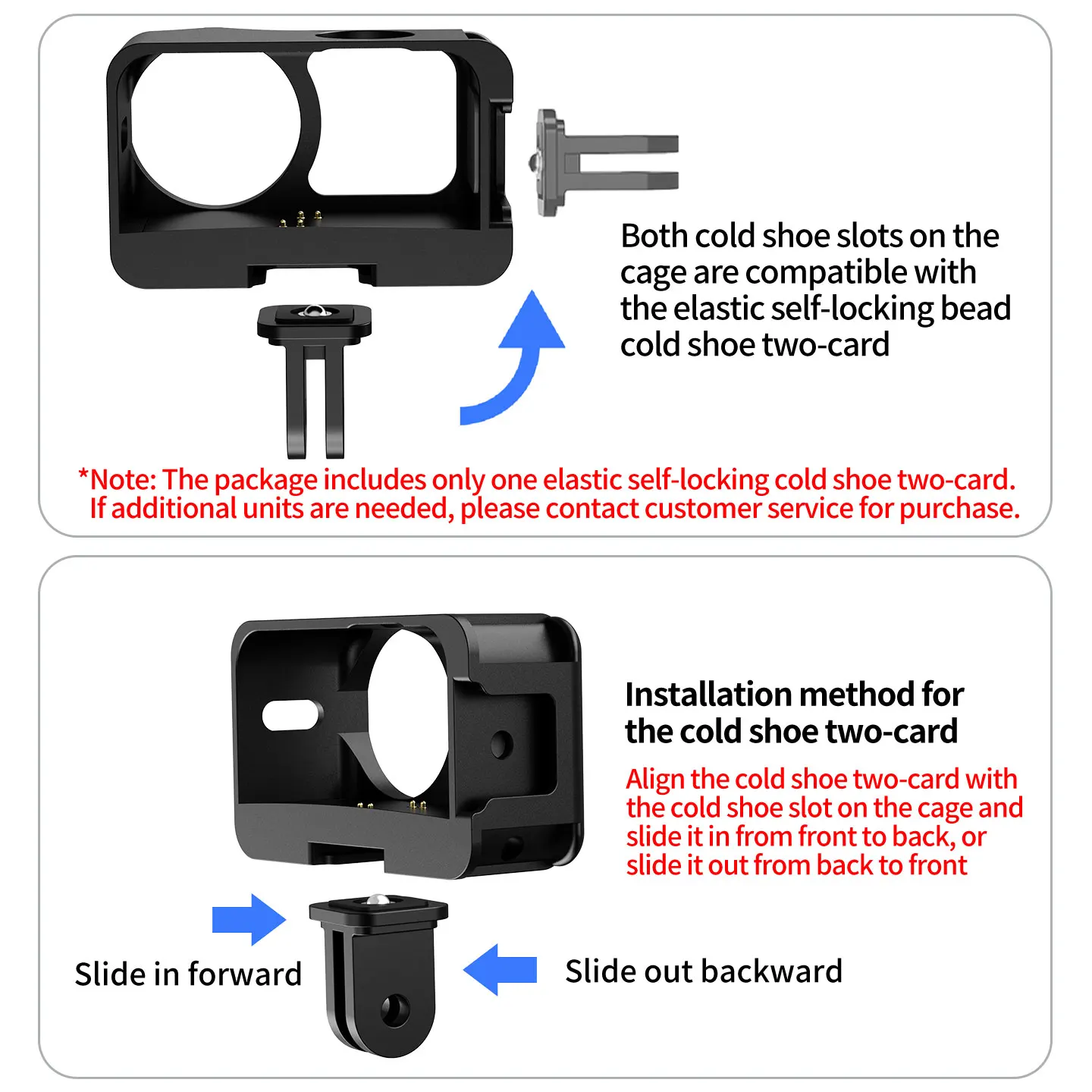 Für DJI Osmo Nano Action-Kamera Aufladbarer Magnetischer Schutzrahmen Stativadapter 1/4 Cold Shoe Mount PC Kratzfester Käfiggehäuse – Detail 6
