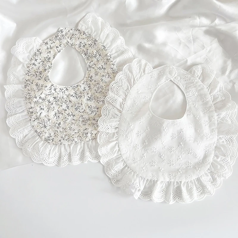 Baby Bib Lace Baby Accessories Korean Kids Lace Collar Cute Hollow Female Baby Bib Scarf Floral Infants Saliva Towel