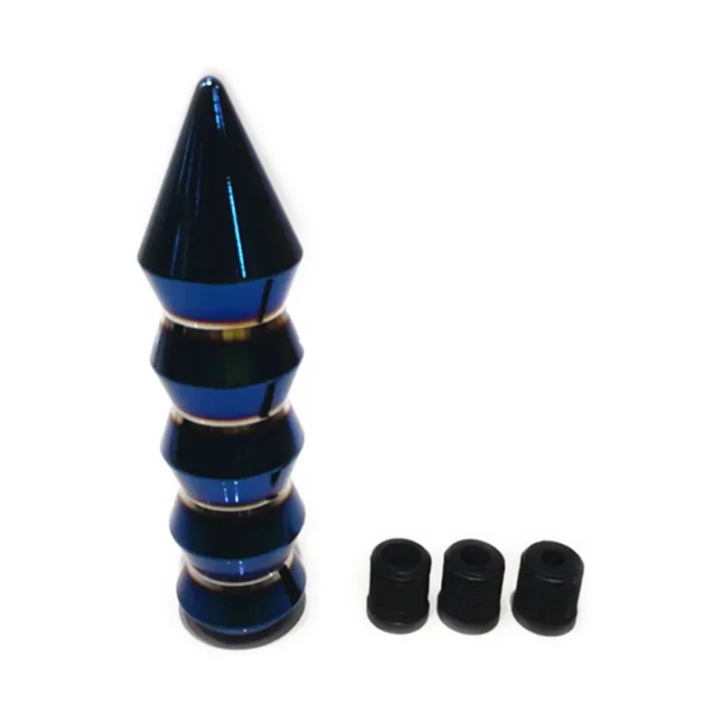 SPSLD Shift Knob spire type Aluminum Roasted Blue Shift Knob General Shift Knob for Racing Cars