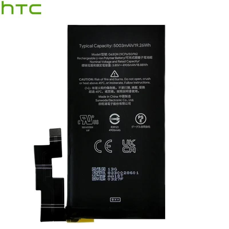 100% Original High Quality G63QN 5003mAh Phone Replacement Battery For HTC Google Pixel 6 Pro Pixel 6Pro Batteries Fast Shipping