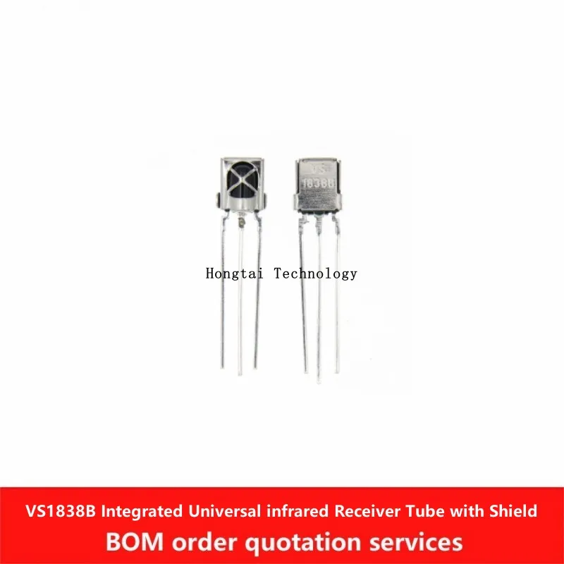 VS1838 VS1838B Receiver Connector HX1838 DIP-3 General Purpose Integrated Infrared Receiver with Shield Receiver Tube