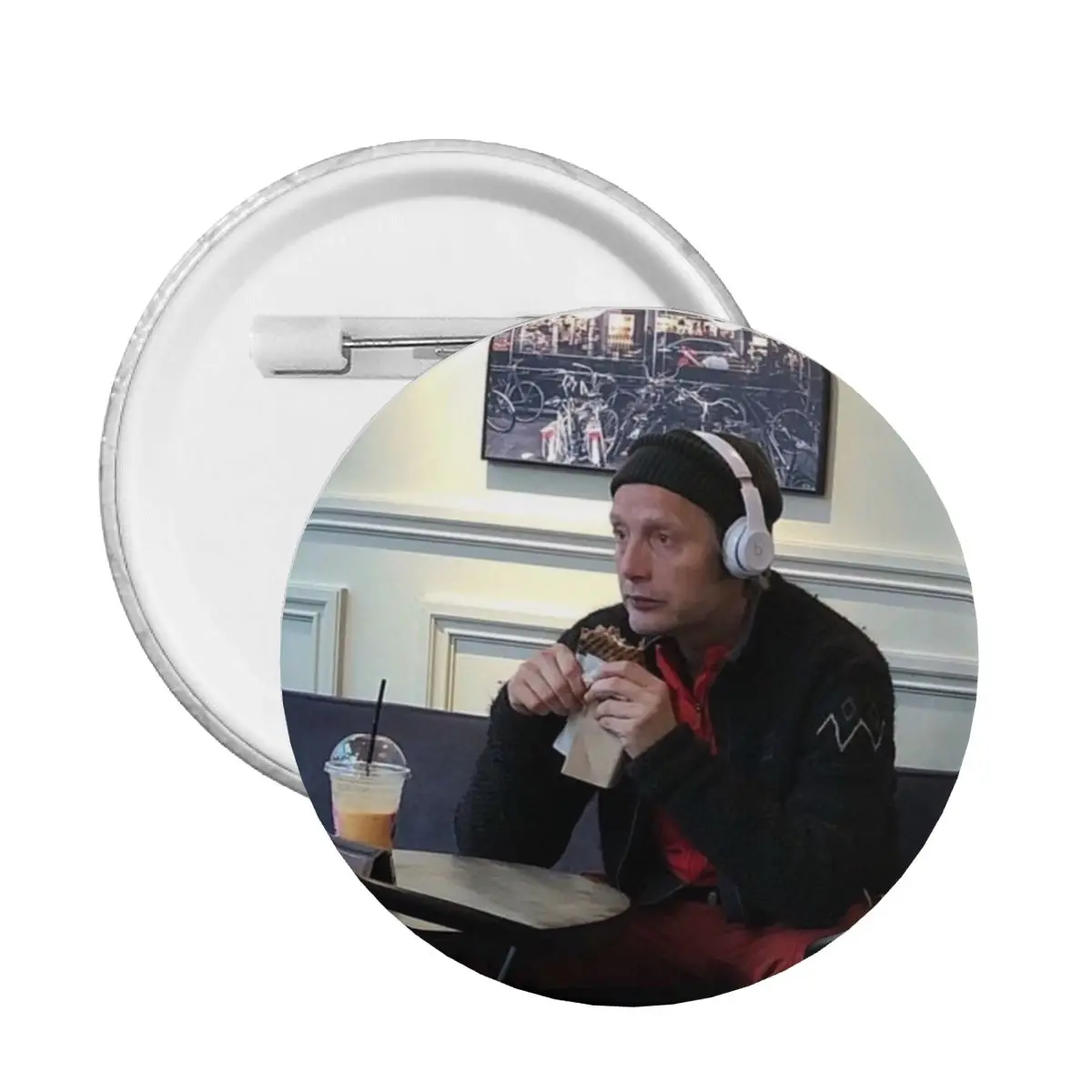 Mads Mikkelsen na zamówienie przypinka do guzików memów na ubrania Hannibal odznaki broszki Pinback prezent