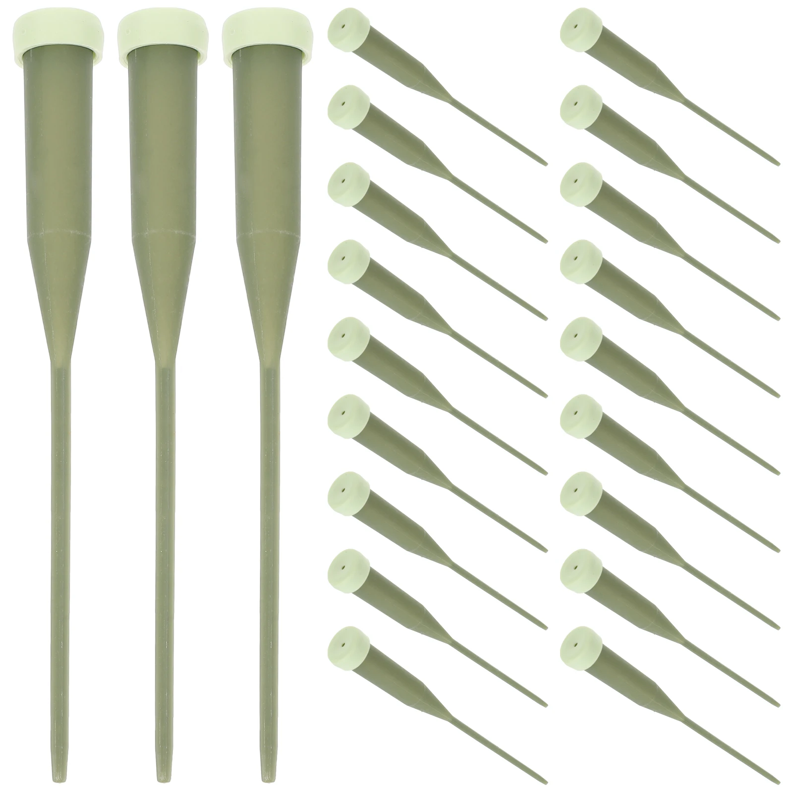 

50pcs Extended Tubes Floral Water Tubes With Silicone Caps Green Floral Supplies For Arrangements Stem Extension Water