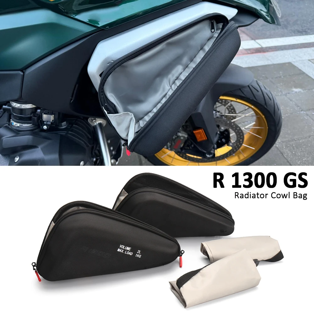 

Motorcycle New 2L Radiator Cowl Bags Side Fairing Tool Bag Set For BMW GS1300 R 1300 GS R1300GS Accessories 2023 2024 2025