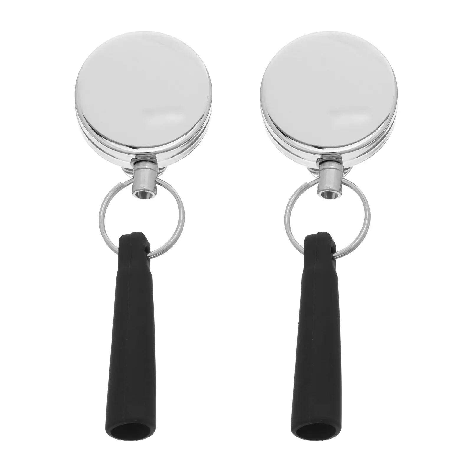 2Pcs Elastic Badge Reel Pen Holder Flexible Marker Pencil Loop Attachment Keychain for Lanyard Office ID Badge Reel Accessory
